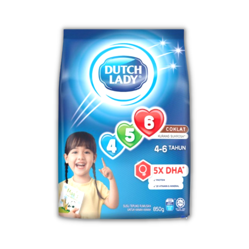 Dutch Lady 5X DHA Milk Powder 4-6years 850g